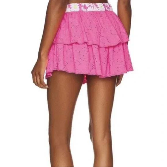 LoveShackFancy x Hurley Paisley Tiered Mini Skirt - Picture 3 of 13